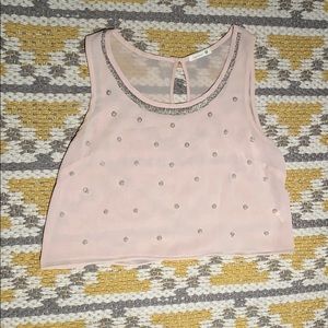 Soprano Sheer Pink Crop top
